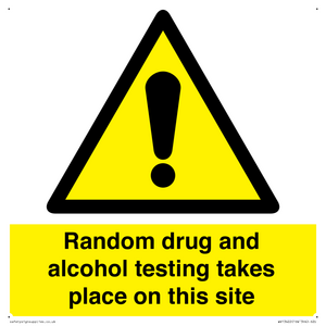 Random drug and alcohol testing takes place on this site